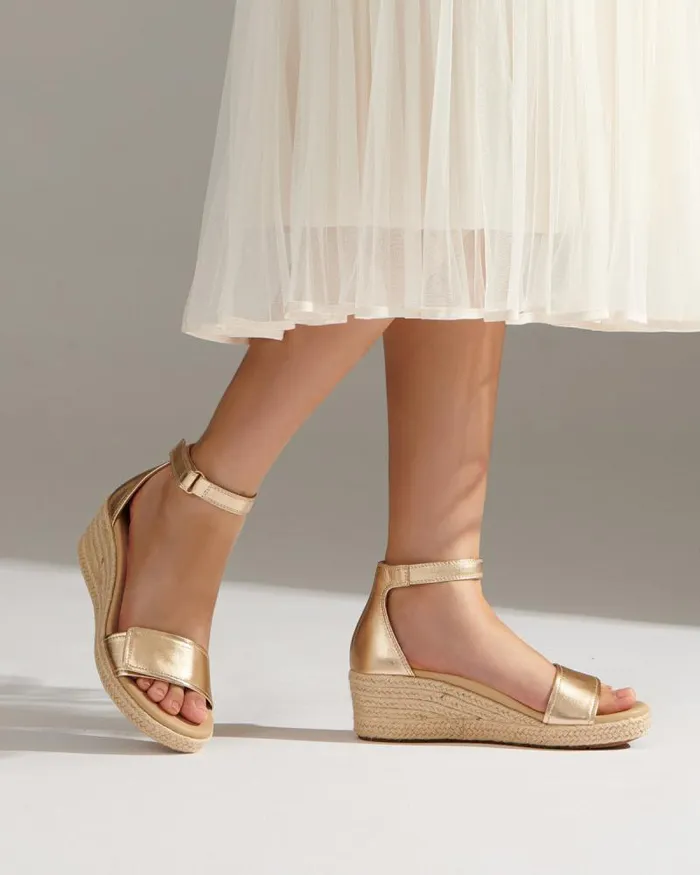 ABEO Riviera Ankle Sandal Metatarsal Gold Womens Abeo Sandals