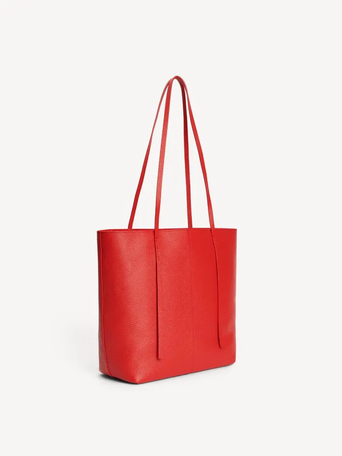Abilso Leather Tote Bag Dark Chilli Women By Malene Birger Bags