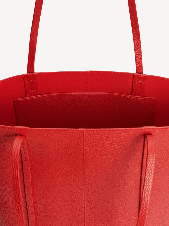 Abilso Leather Tote Bag Dark Chilli Women By Malene Birger Bags