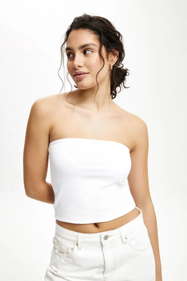All Day Tube Top White Women Cotton On Tops All Day Tube Top White Women Cotton On Tops