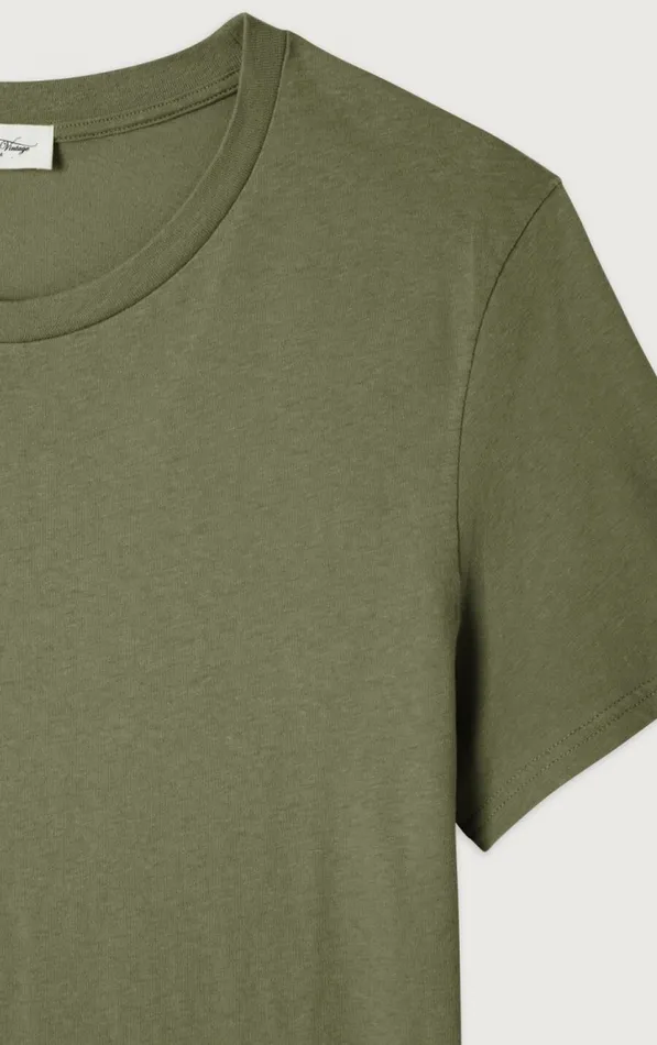 American Vintage Short Sleeve TShirts Men TShirt Gamipy Khaki