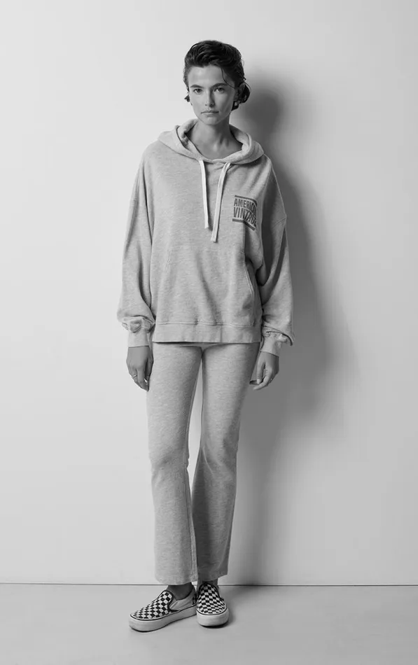 American Vintage Sweatshirts Women Hoodie Zofbay Heather Grey