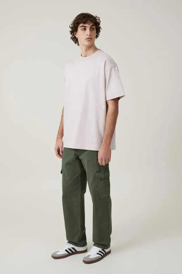 Box Fit Plain TShirt Iced Lilac Men Cotton On Tees and Tanks