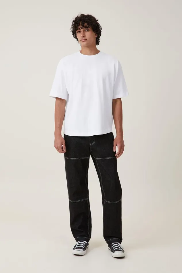 Box Fit Scooped Hem TShirt White Men Cotton On Tees and Tanks Box Fit Scooped Hem TShirt White Men Cotton On Tees and Tanks