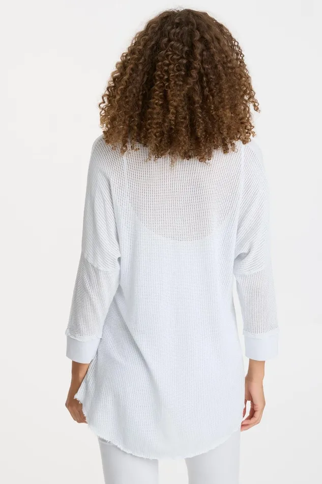 Clothing Sweatshirts XCVI Mesh Fira Pullover Fantail Pigment