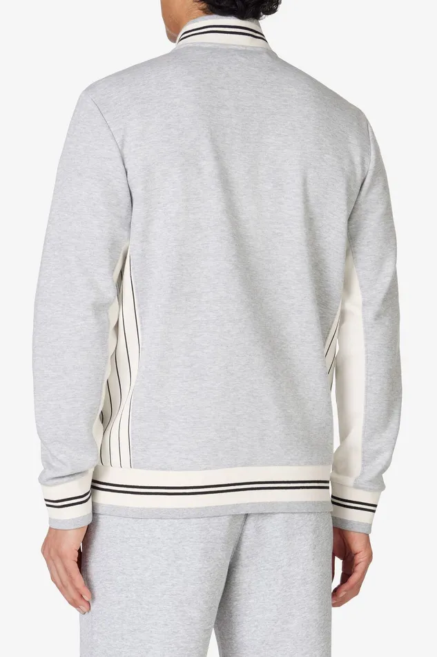 Coats and Jackets Men Fila Settanta Jacket 061 Grey Heather Gardenia Black
