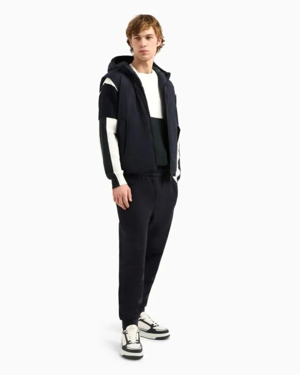 Cotton French Terry Jogger Pants Navyblue Men Armani Matching Sets Cotton French Terry Jogger Pants Navyblue Men Armani Matching Sets
