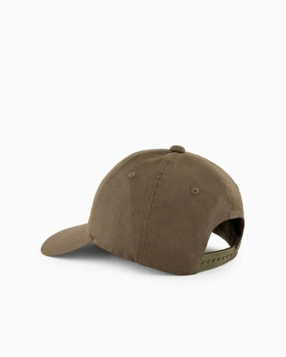 Cotton Visor Hat With Logo Brown Women Armani Hats And Gloves Cotton Visor Hat With Logo Brown Women Armani Hats And Gloves