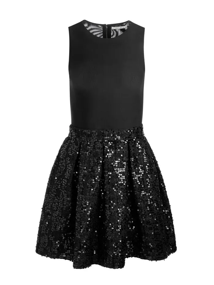Dresses Women Alice Olivia CHARA SLEEVELESS MINI DRESS Black