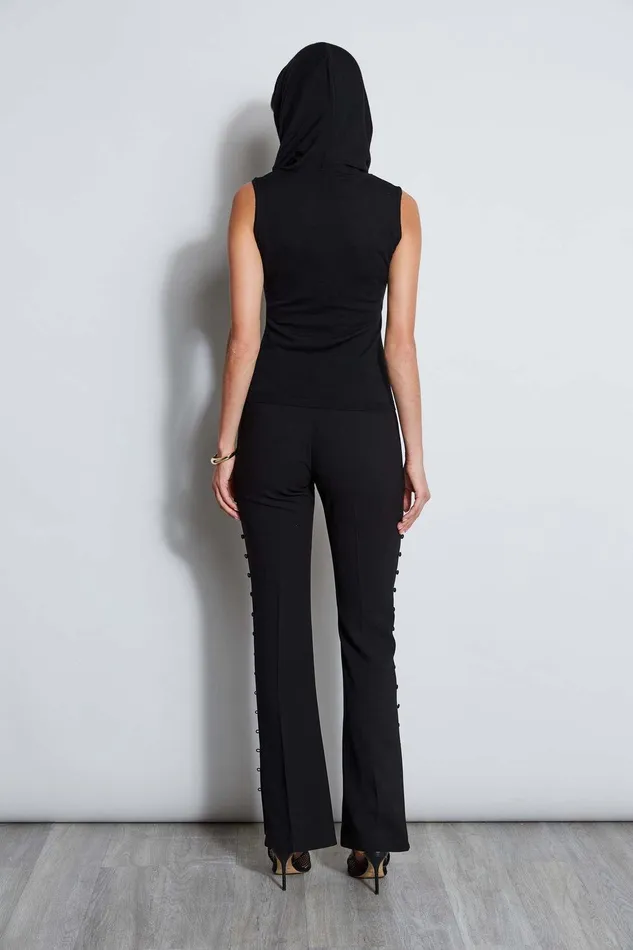 Elie Tahari Convertible Cowl Wool Sweater Black Women Tops
