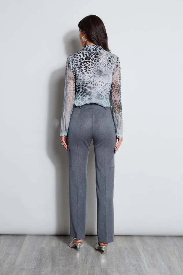 Elie Tahari Metallic Cargo Pant Metallic Grey Women Suiting