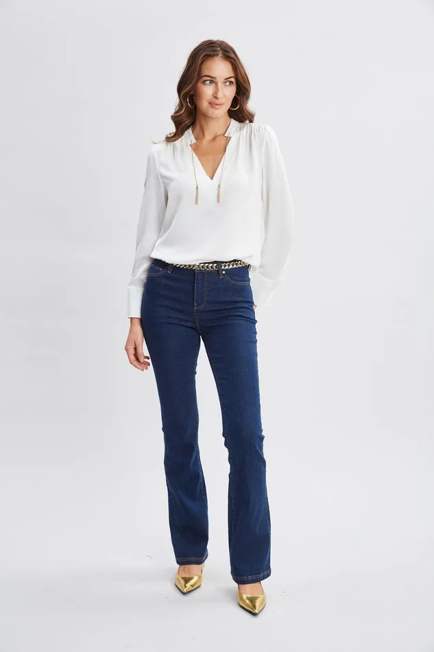 Elie Tahari Silk Chain Tassel Shirt Fresh Pearl Women Tops