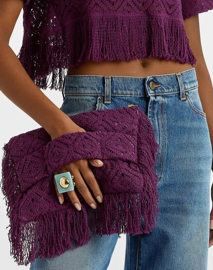 Hand Pochette Plaza Purple Women La Double J Bags and Pochettes Hand Pochette Plaza Purple Women La Double J Bags and Pochettes