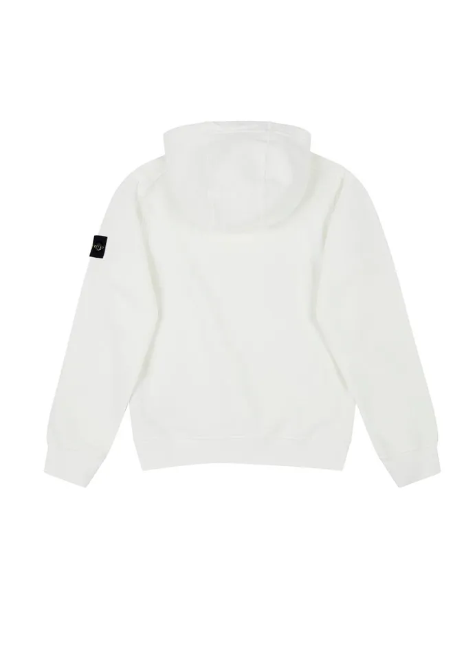 Junior 61640 Hooded Sweatshirt In White Stone Island Sweatshirts