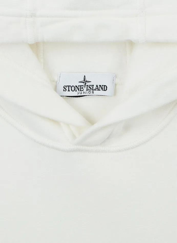 Junior 61640 Hooded Sweatshirt In White Stone Island Sweatshirts
