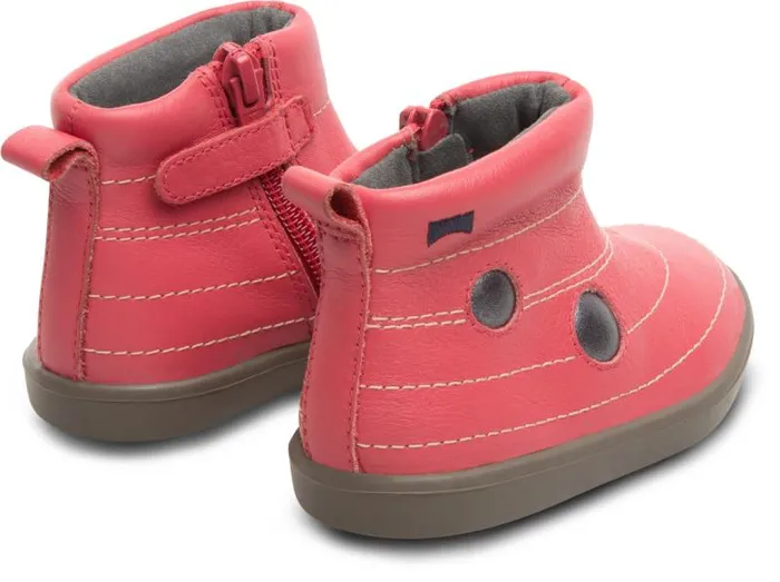 Kids Camper Boots Twins Pink TWINS Zip Ankle Boot For Girls