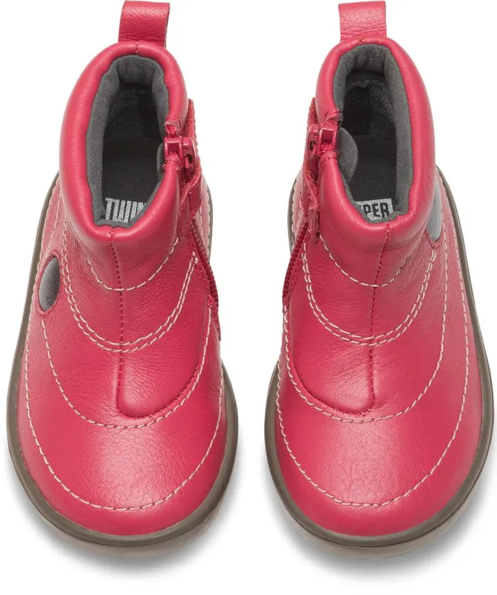 Kids Camper Boots Twins Pink TWINS Zip Ankle Boot For Girls