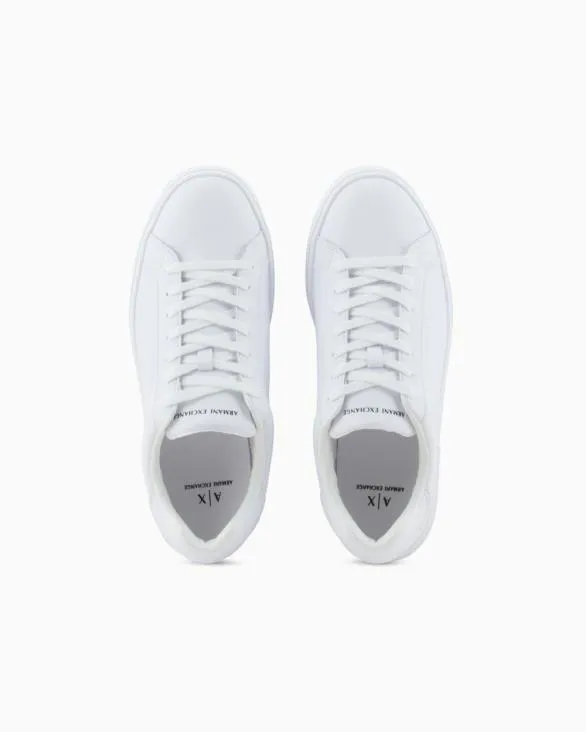 Leather Sneakers With Logo On The Sole White Men Armani Sneakers