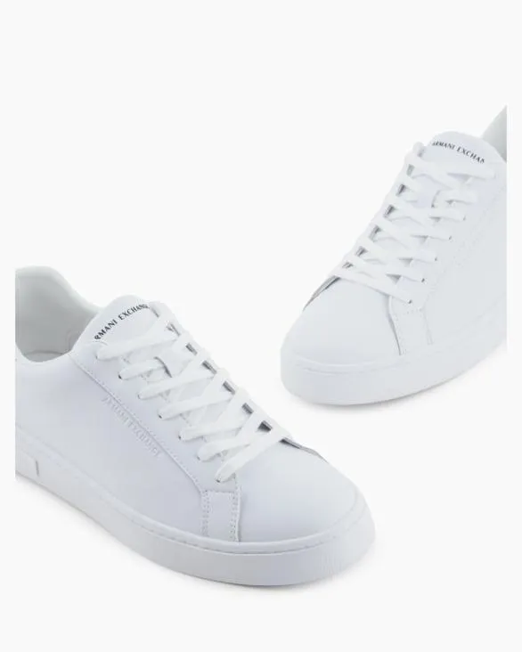 Leather Sneakers With Logo On The Sole White Men Armani Sneakers