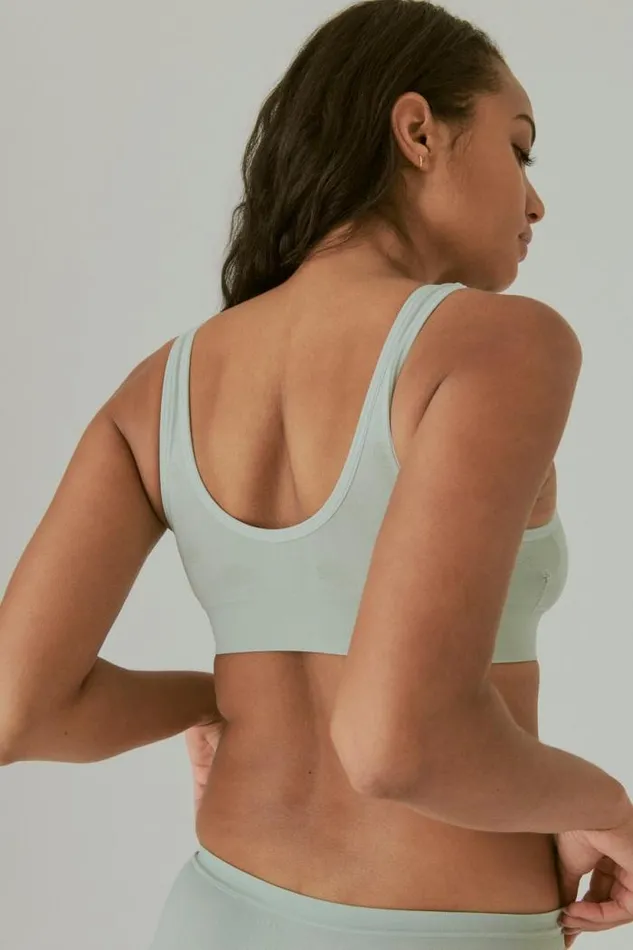 Lucky Brand 2 Pack Woodblock Print Bra Medium Light Green Women Intimates and Sleepwear