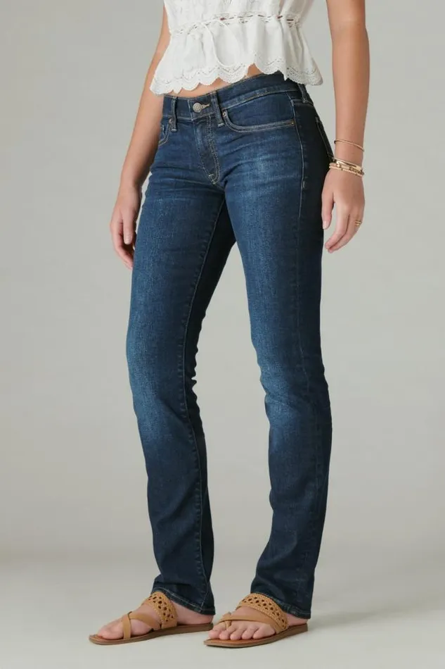 Lucky Brand Mid Rise Sweet Straight Twilight Blue Women Jeans