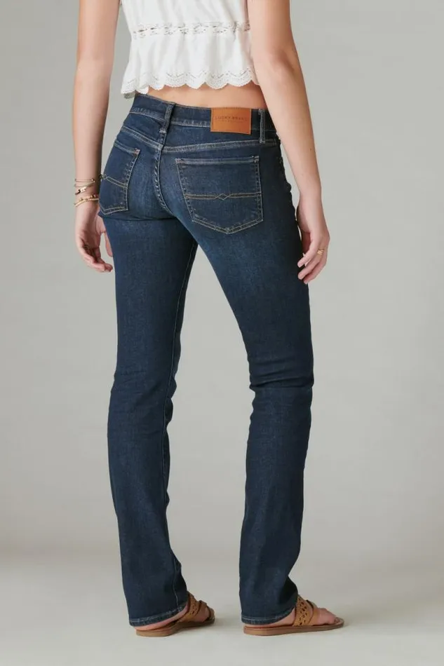Lucky Brand Mid Rise Sweet Straight Twilight Blue Women Jeans