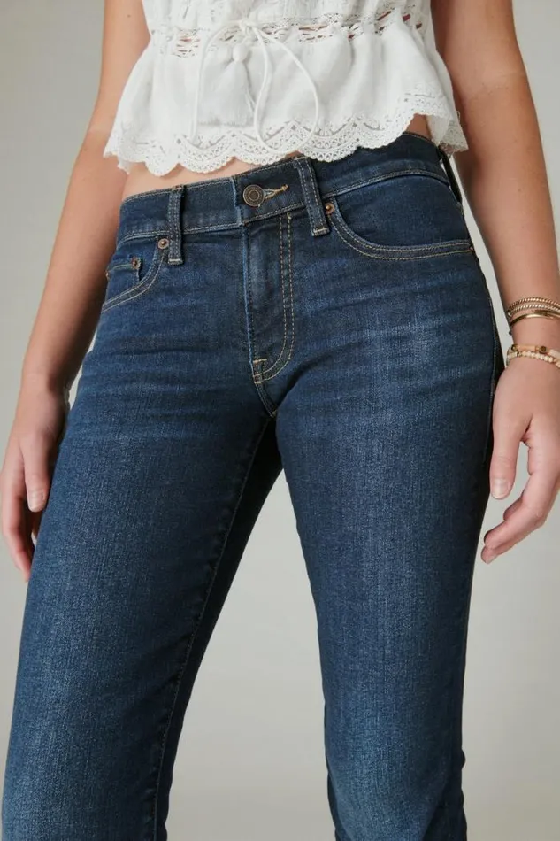 Lucky Brand Mid Rise Sweet Straight Twilight Blue Women Jeans