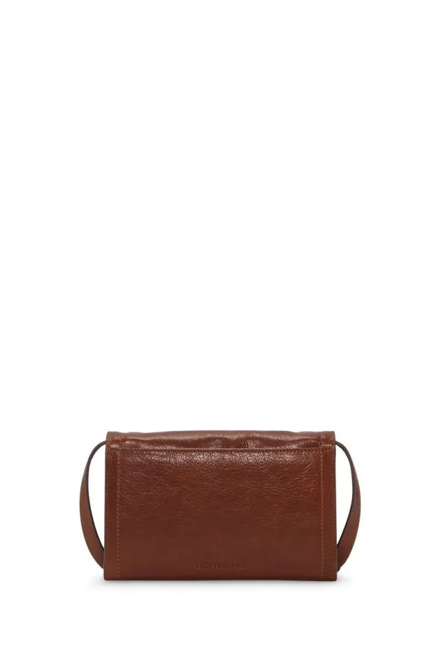 Lucky Brand Ruth Scalloped Crossbody Bag Dark Brown Women Handbags