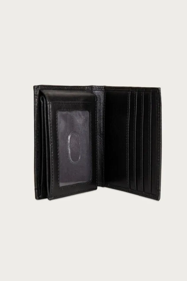 Lucky Brand Smooth Leather Lfold Wallet Black Men Bags and Wallets