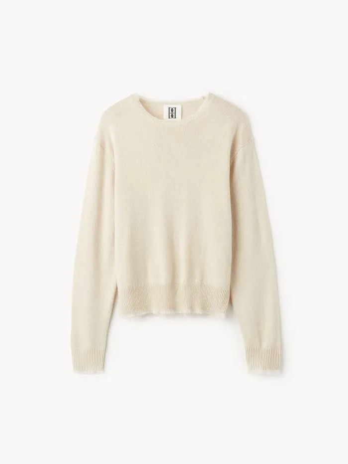 Mantea MerinoBlend Sweater Oyster Gray Women By Malene Birger Knitwear