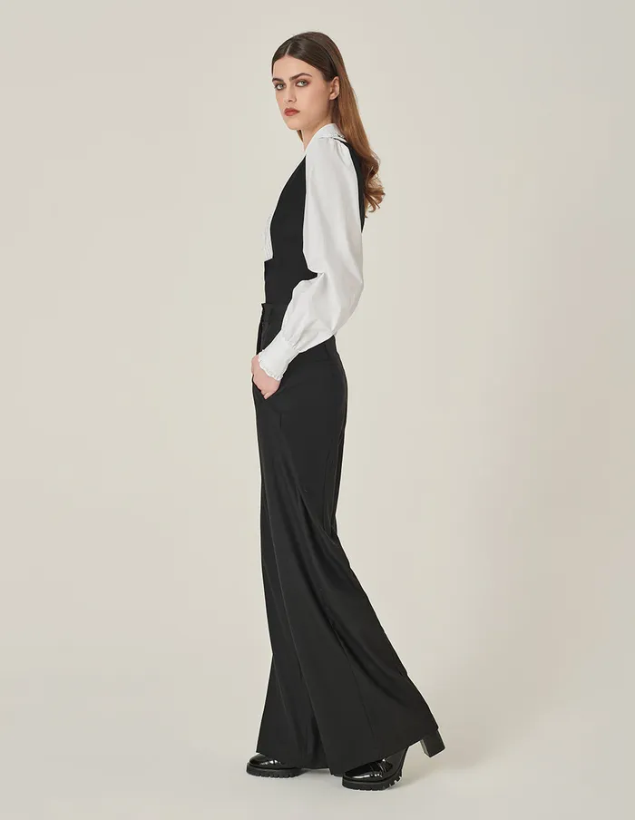 MARYLING Knitwear Black And White Contrasting Needlework Blouse Black And White 8211 Women MARYLING Knitwear Black And White Contrasting Needlework Blouse Black And White 8211 Women