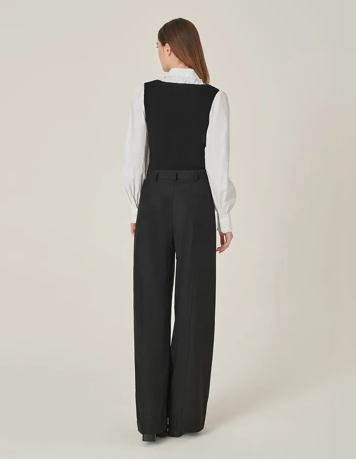 MARYLING Knitwear Black And White Contrasting Needlework Blouse Black And White 8211 Women MARYLING Knitwear Black And White Contrasting Needlework Blouse Black And White 8211 Women