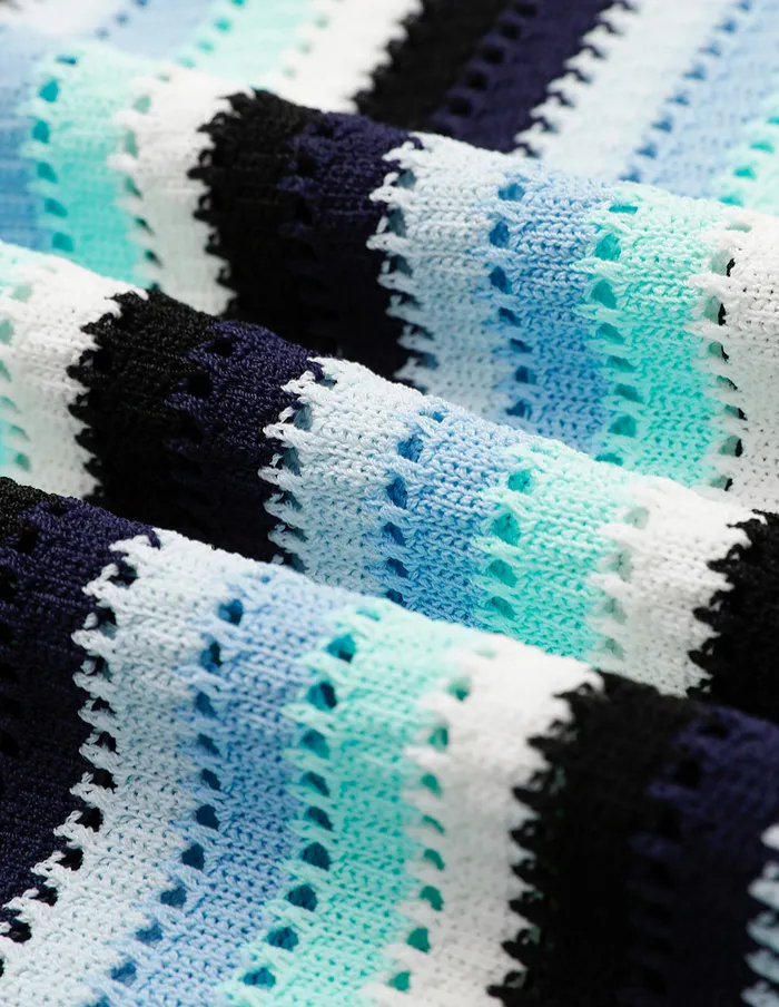 MARYLING Knitwear BlueGreen Striped Knit Pullover Mix 8211 Women