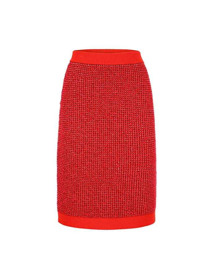 MARYLING Skirts Red Straight Fit Knit Midi Pencil Skirt Red 8211 Women MARYLING Skirts Red Straight Fit Knit Midi Pencil Skirt Red 8211 Women