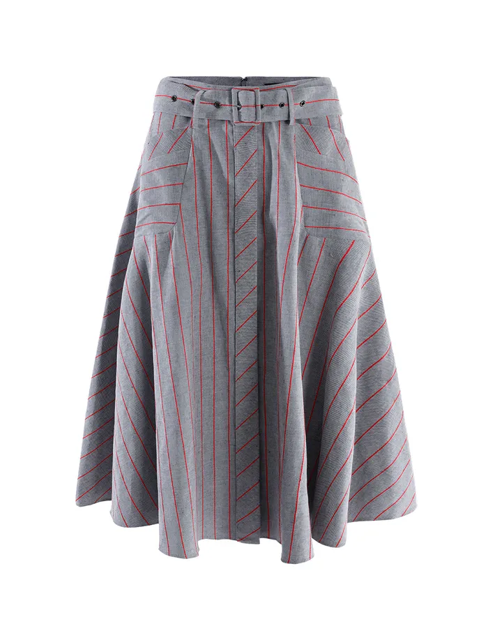 MARYLING Skirts Striped Ahem Skirt Mix 8211 Women MARYLING Skirts Striped Ahem Skirt Mix 8211 Women