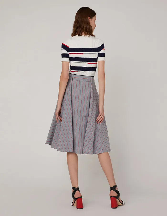 MARYLING Skirts Striped Ahem Skirt Mix 8211 Women MARYLING Skirts Striped Ahem Skirt Mix 8211 Women