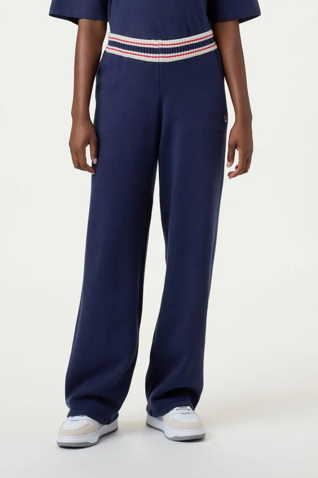Matching Sets Women Fila Retro Icon Flare Pants 400 Fila Navy Matching Sets Women Fila Retro Icon Flare Pants 400 Fila Navy