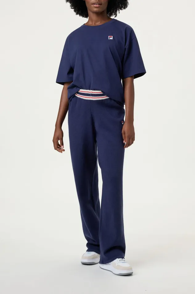 Matching Sets Women Fila Retro Icon Flare Pants 400 Fila Navy Matching Sets Women Fila Retro Icon Flare Pants 400 Fila Navy