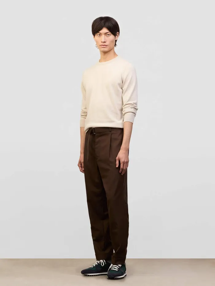 Men Begg X Co Sweaters Heriot Crew Cashmere Sweater Earl Grey