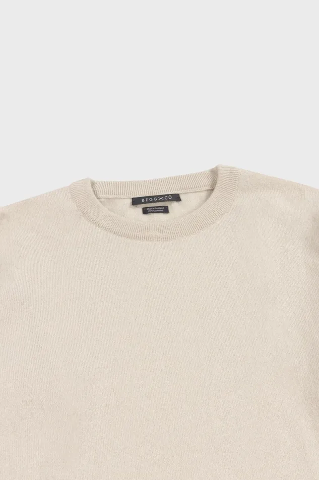 Men Begg X Co Sweaters Heriot Crew Cashmere Sweater Earl Grey