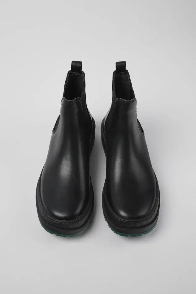 Men Camper Ankle Boots Brutus Trek MICHELIN Black Leather Ankle Boots