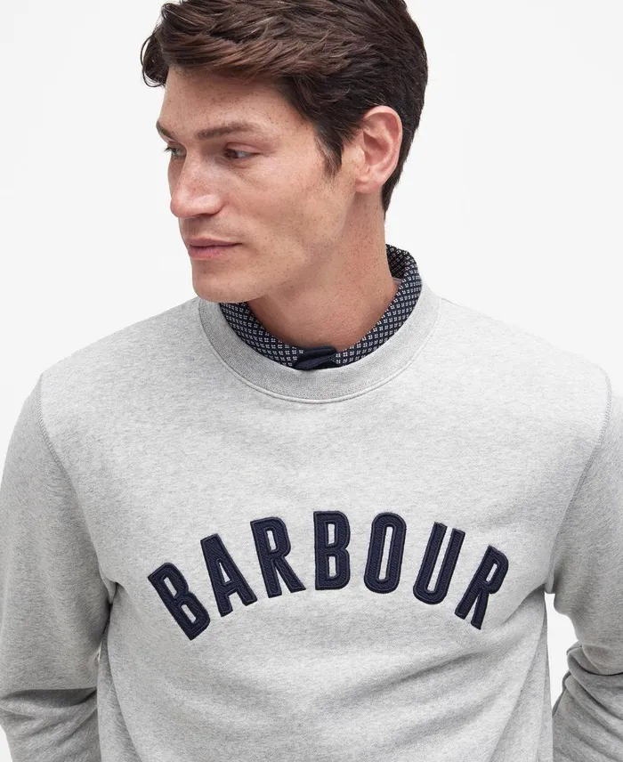 Men Hoodies and Sweatshirts Barbour Addington Sweatshirt Grey Marl Men Hoodies and Sweatshirts Barbour Addington Sweatshirt Grey Marl