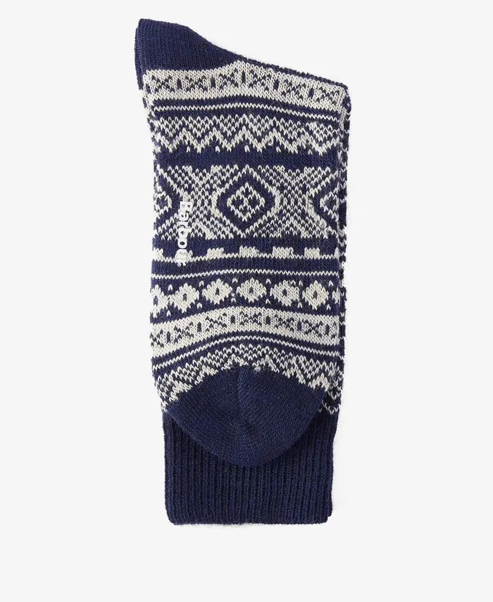 Men Socks Barbour Onso Fairisle Socks Navy Men Socks Barbour Onso Fairisle Socks Navy