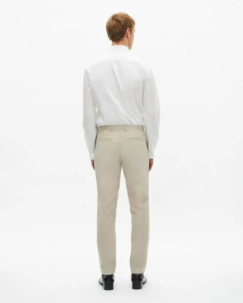 Men Trousers and Jeans The Kooples Beige Wool Fitted Suit Trousers Beige