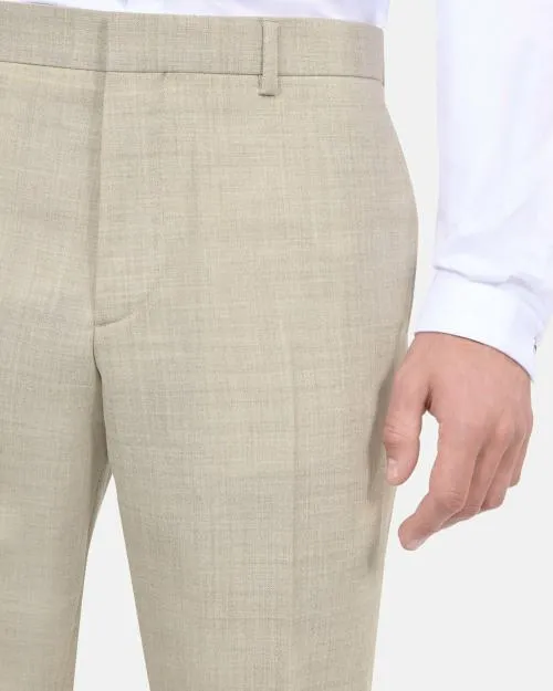 Men Trousers and Jeans The Kooples Beige Wool Fitted Suit Trousers Beige