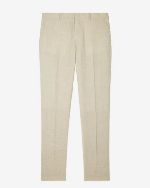 Men Trousers and Jeans The Kooples Beige Wool Fitted Suit Trousers Beige