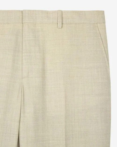 Men Trousers and Jeans The Kooples Beige Wool Fitted Suit Trousers Beige