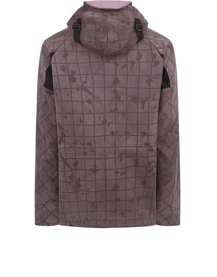 Mens 436E1 Tela FlockTc Ghillie Laser Camo Anorak In Violet Stone Island Coats 038 Jackets