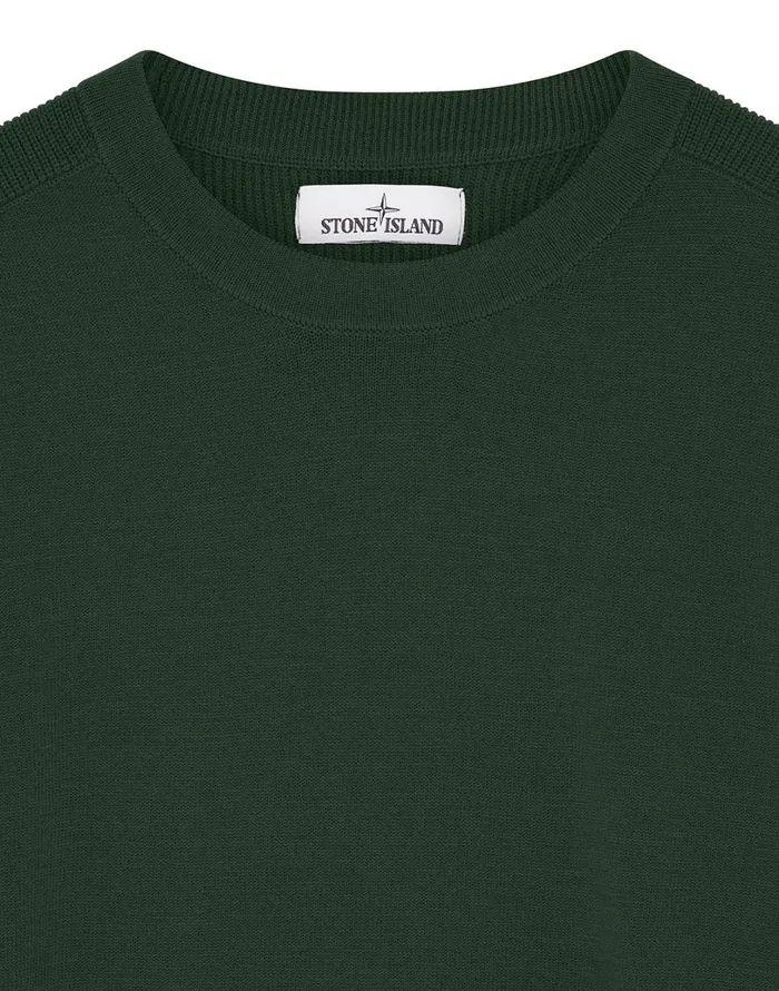 Mens 591A1 Crewneck Knit In Dark Forest Stone Island Knitwear