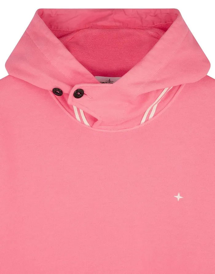 Mens 60120 Hooded Sweatshirt In Pink Stone Island Sweatshirts
